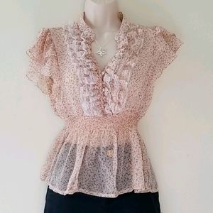 Shiffon peplum top